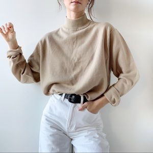 ➕ SOLD ➕ Vintage 100% wool mock neck turtleneck oversized sweater
